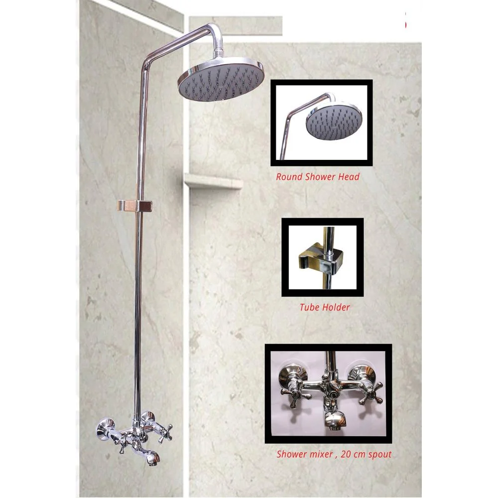 Complete Two Way Shower Mixer + 8" Round Head