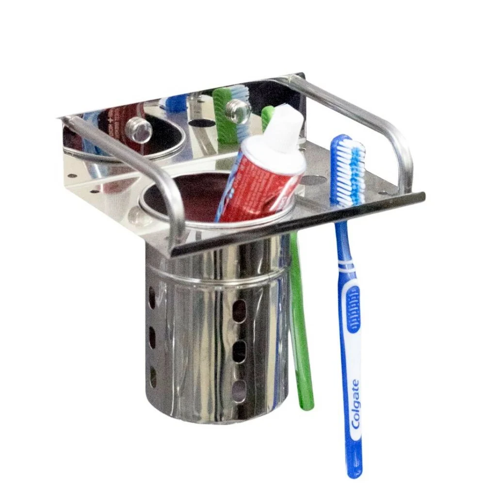 ( Toothbrush Holder - Stainless Steel Cup )