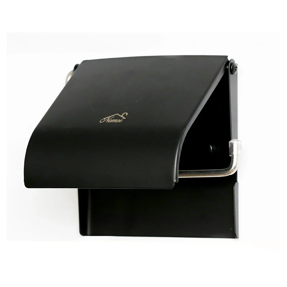 Heavy Duty Tissue Holder with Reinforced Base - Black
