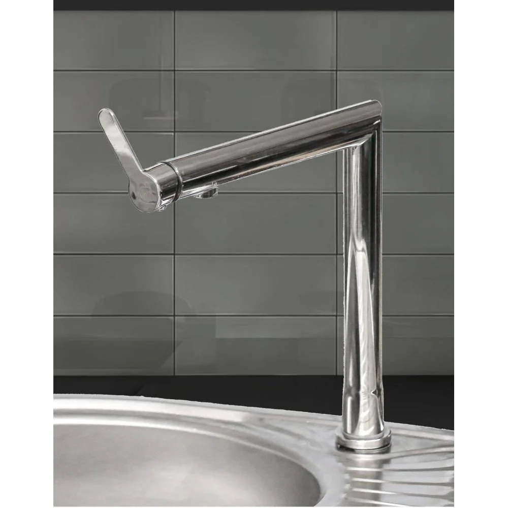 High Neck Kitchen Pillar Mixer ( SS304 ) - Mirror