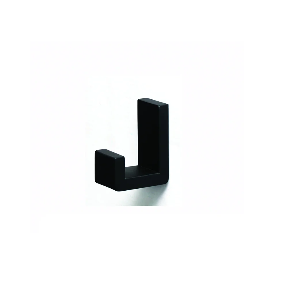 Premium Square Single Hook ( Concealed Screws ) - Black