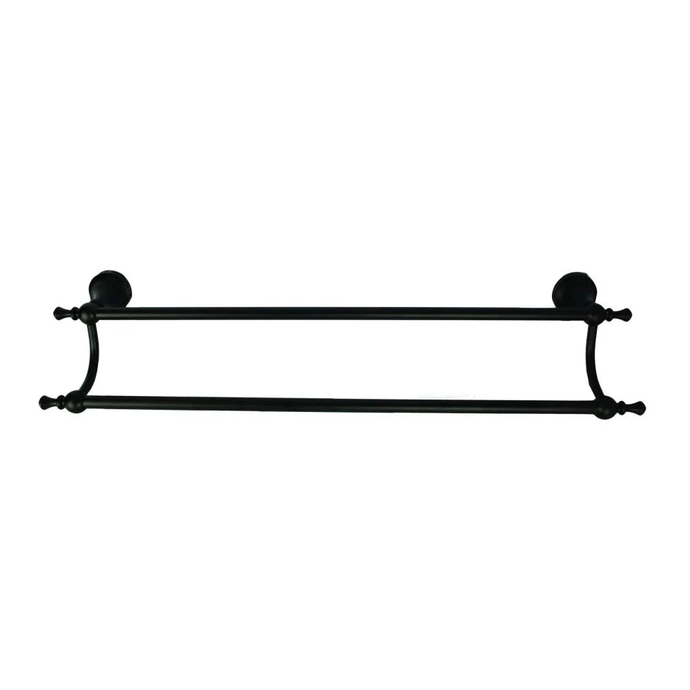 High Density Double Towel Bar , Black - 60cm