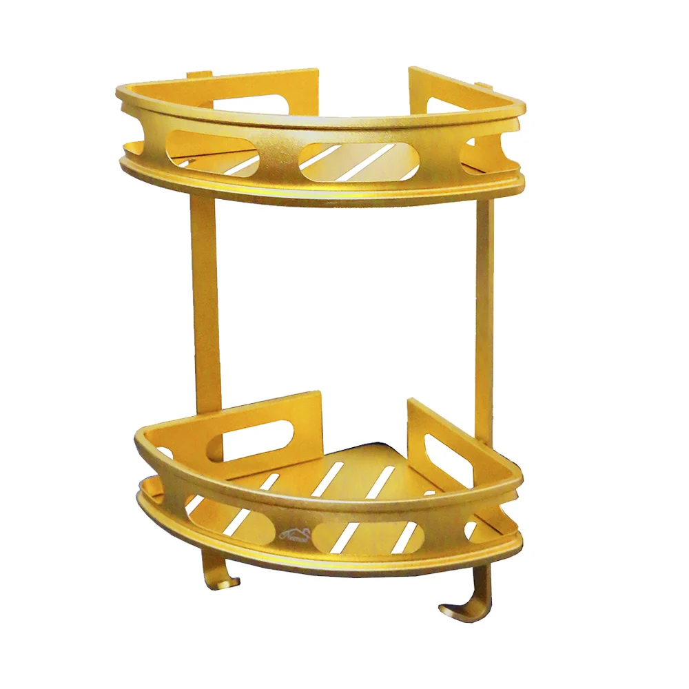 High Density Double Corner Shelf - Champagne Gold