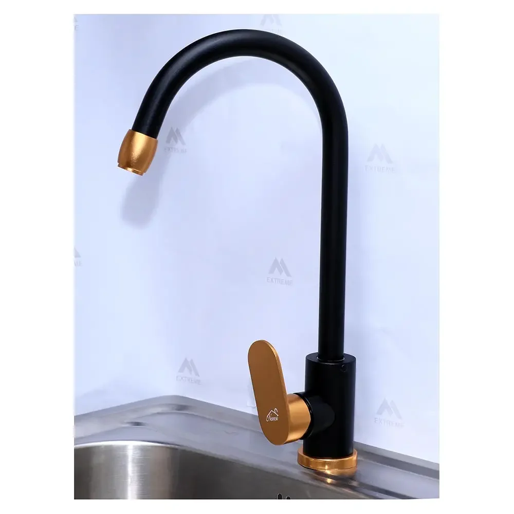 Aluminium Kitchen Mixer - Black & Gold
