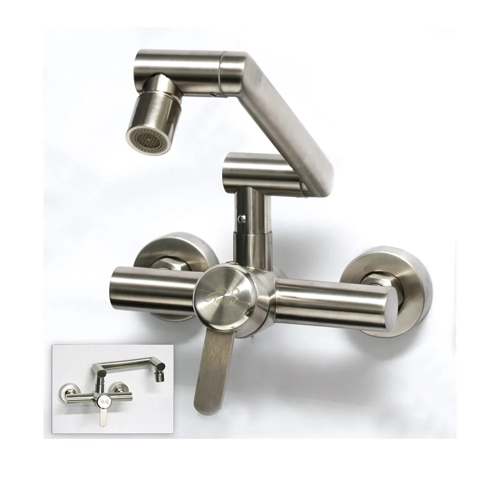 Pot Filler Wall Kitchen Mixer - Brushed Nickel
