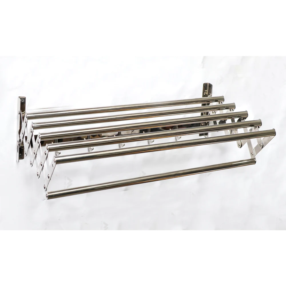 Premium Adjustable 5 Tier Towel Rack ( SS304 ) - Mirror