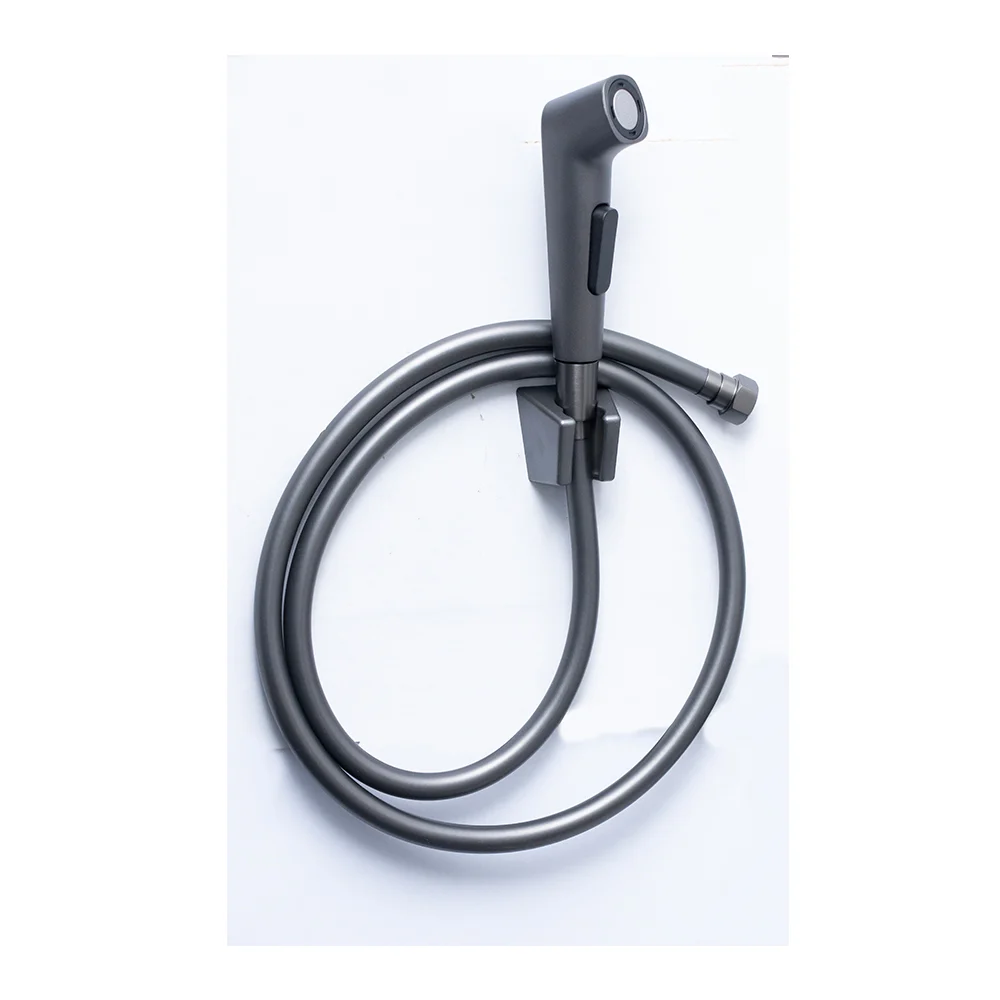 Classy Button Press Bidet Spray+(1.5m Pvc Hose) Gun Grey