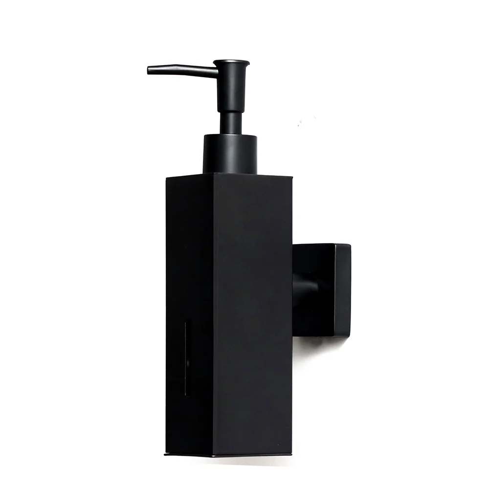 Glass & Stainless Steel ( 260ml ) Soap Dispenser - Black