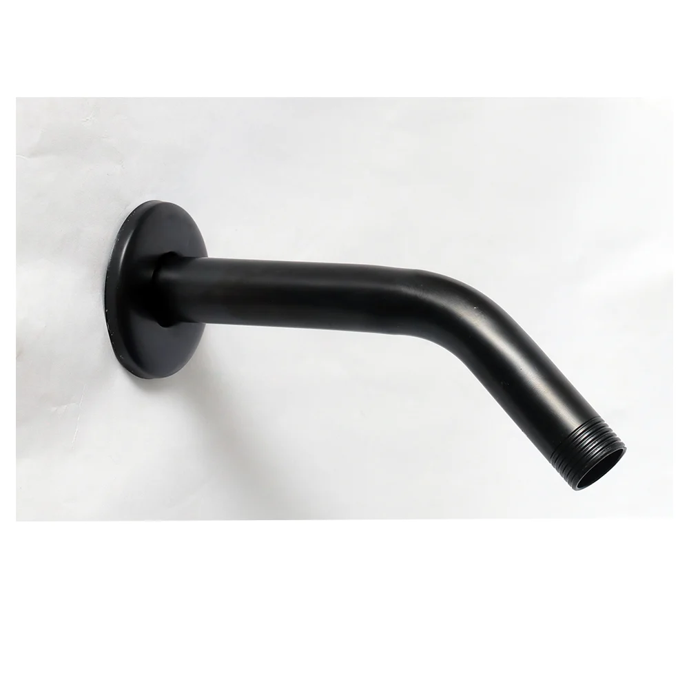 Curved shower arm (19cm) -Black