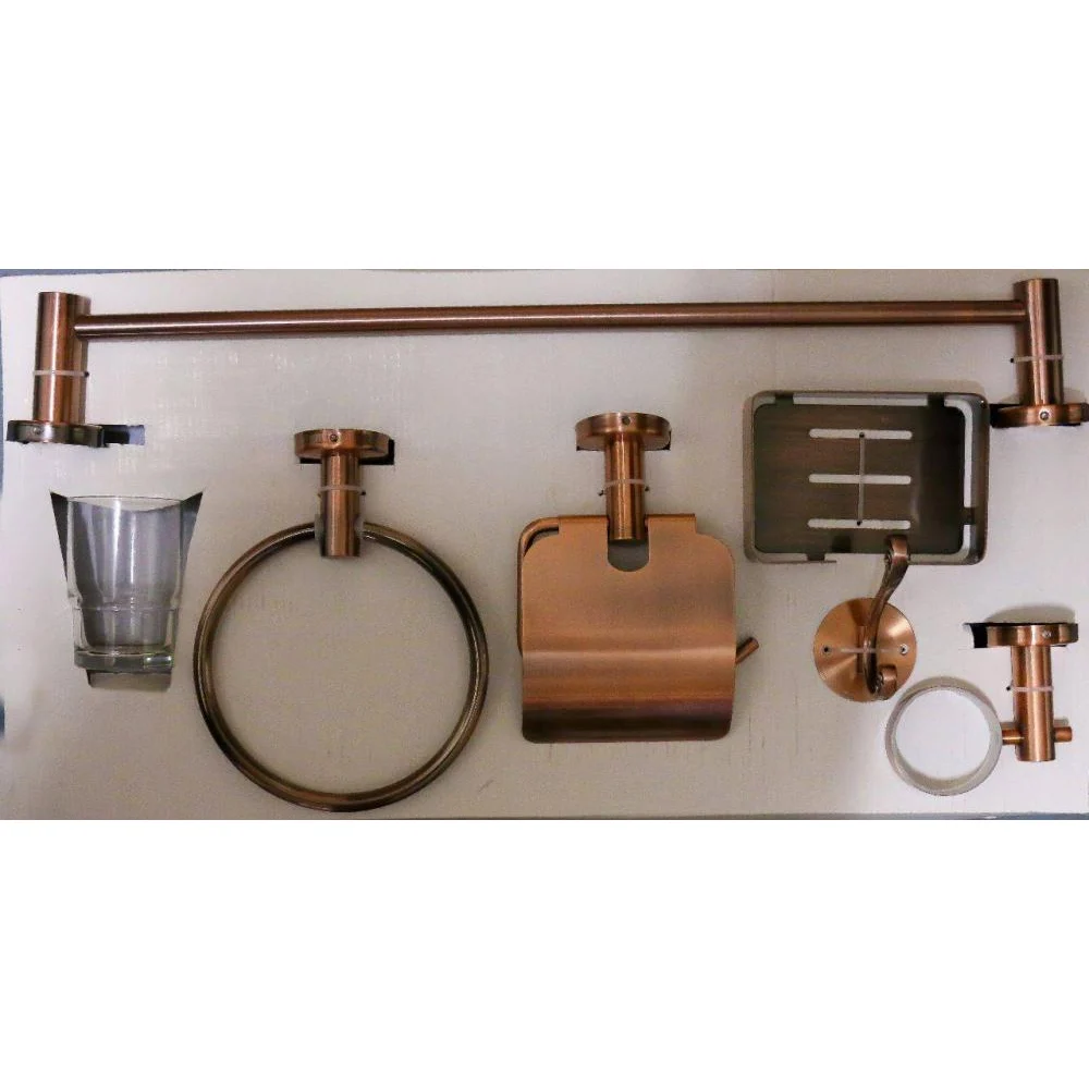6 Pieces Bathroom Set - Antique Copper