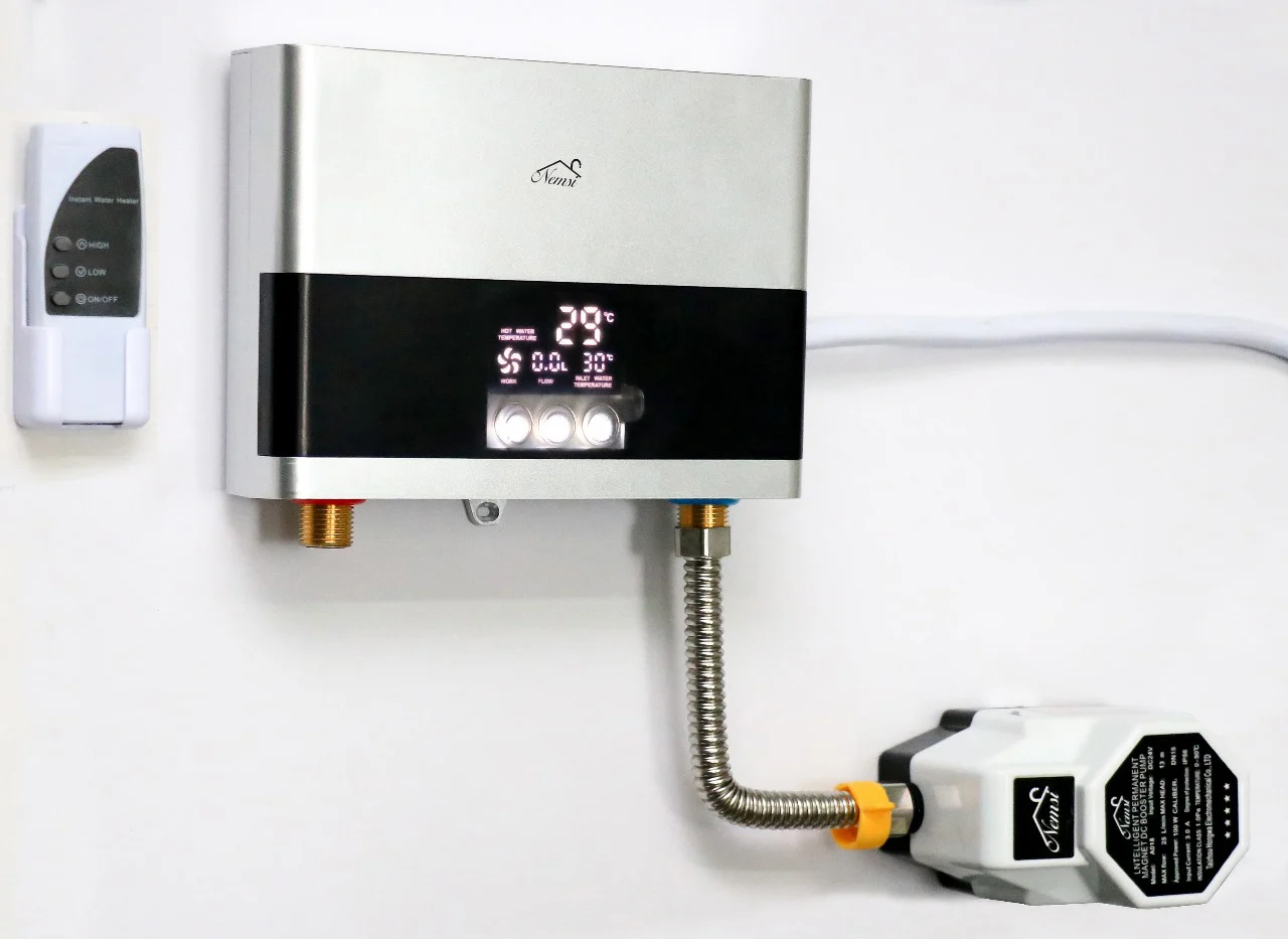 Digital Shower Heater with a Luxury Booster Pump