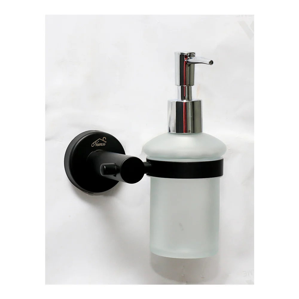 Glass Soap Dispenser 500ml - Black