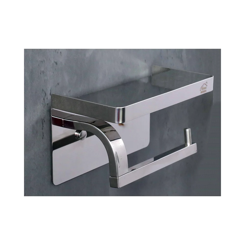 Premium (ss304)tissue Holder With Enclosed Shelf-Mirror
