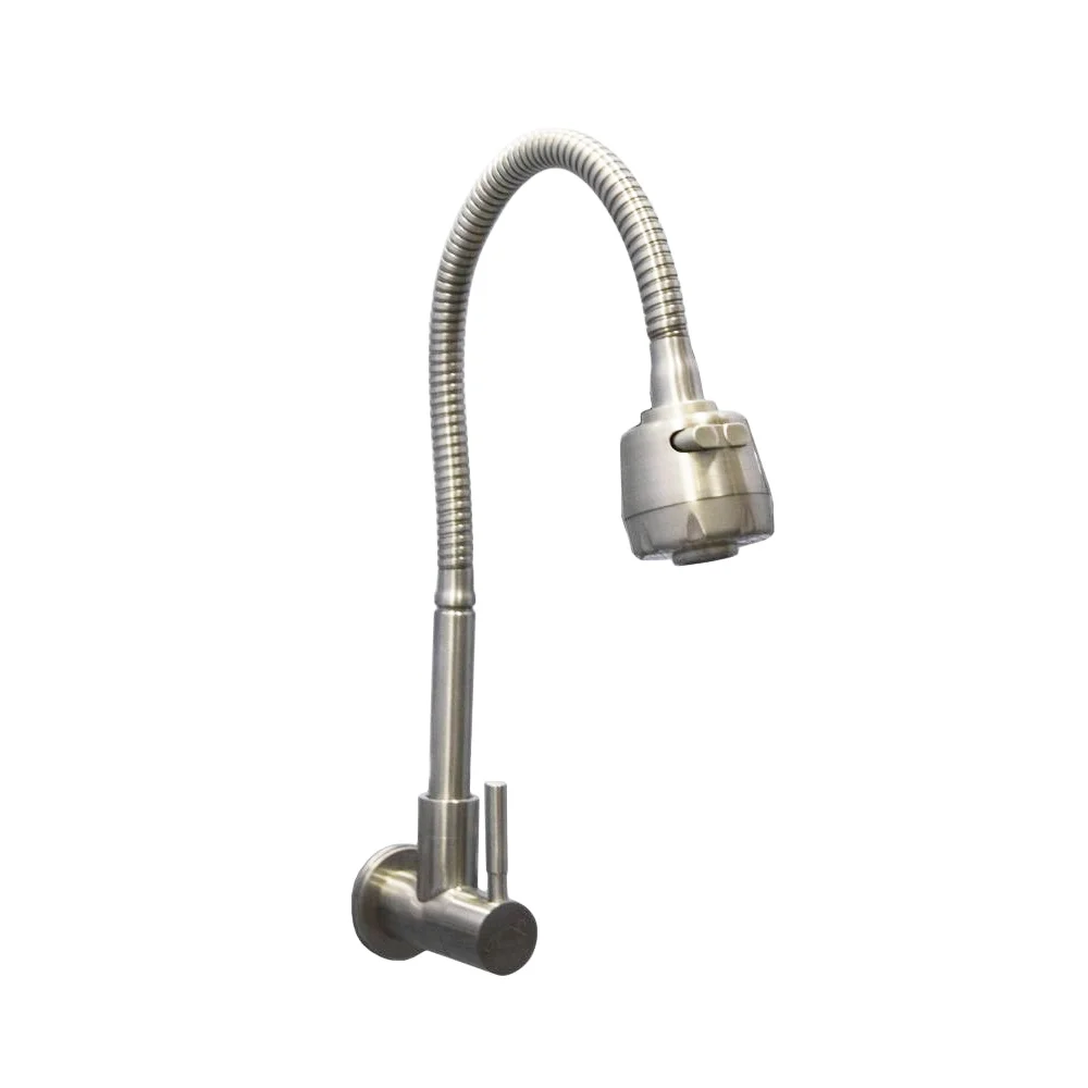 SS304 - Flex Long Neck Kitchen Tap with Adjustable Pressure Nob