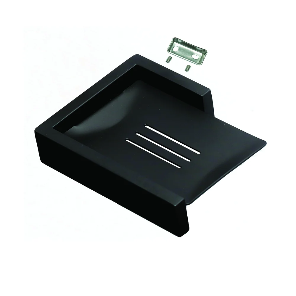 Premium Square Soap Holder ( Concealed Screws ) - Black