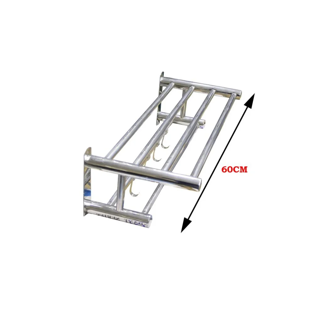 Towel Racks with Hooks and Bar -60CM