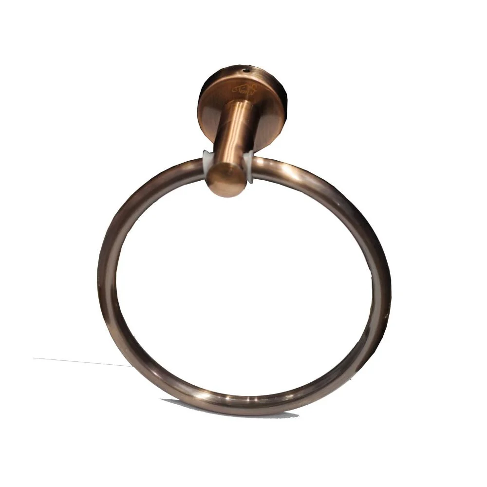 Round Towel Ring , Antique Copper