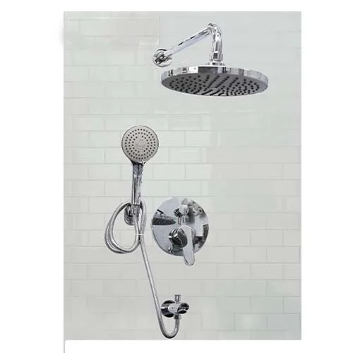 4 Way concealed Shower Mixer + 2 function tap + Shower hand - Brass