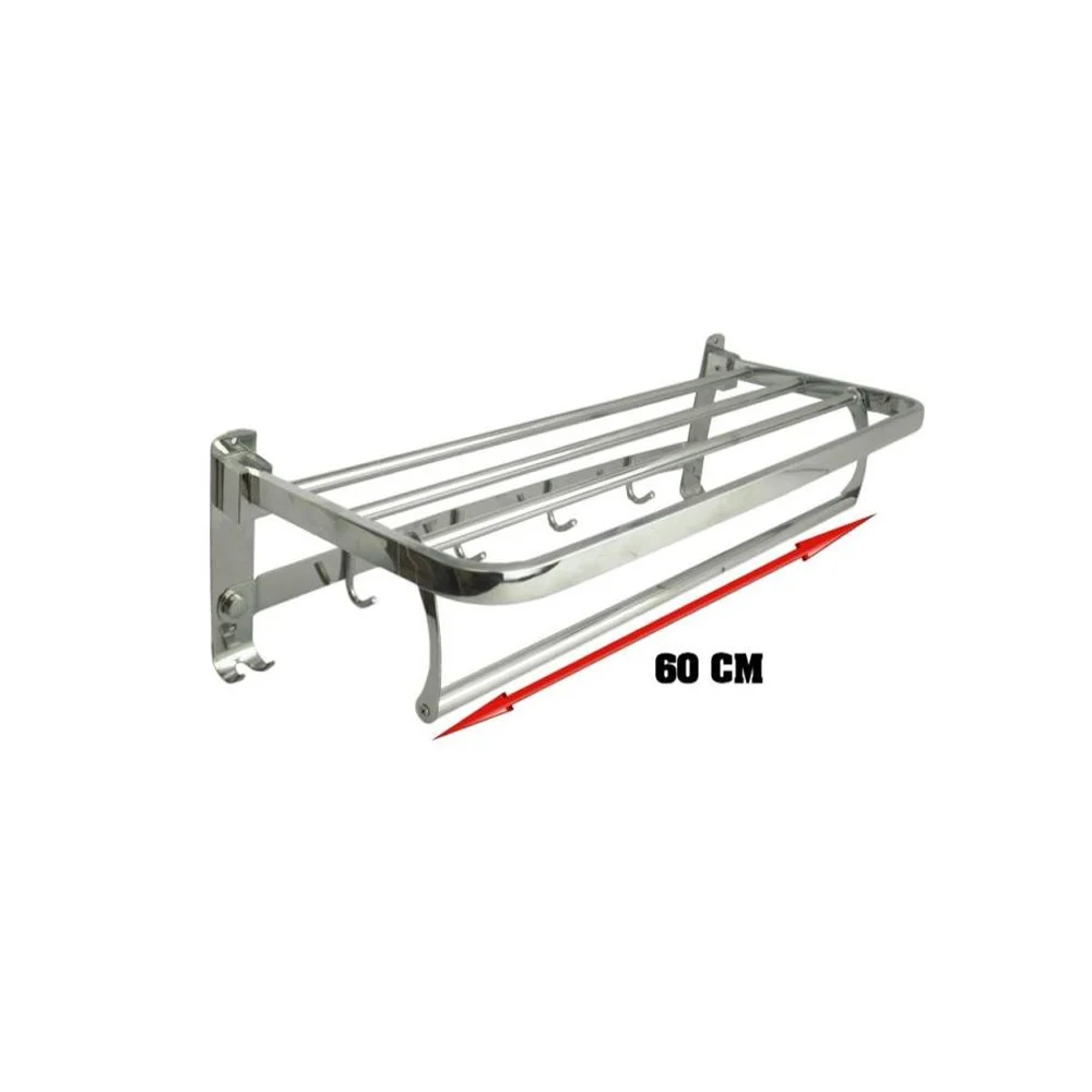 9803 Towel Shelf with 8 Hooks, 6OCM