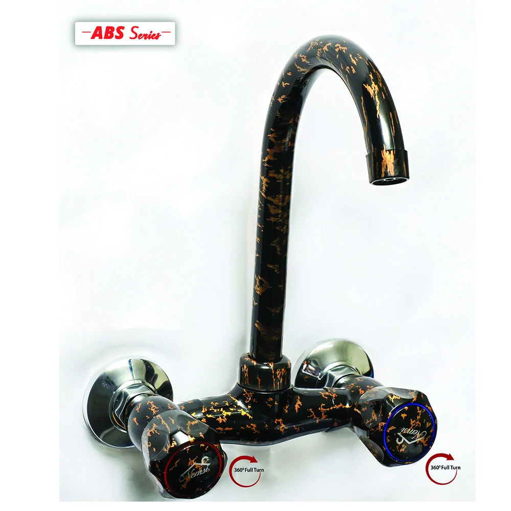 Wall Marble Black ( ABS ) Kitchen Mixer + Brass Cartridge