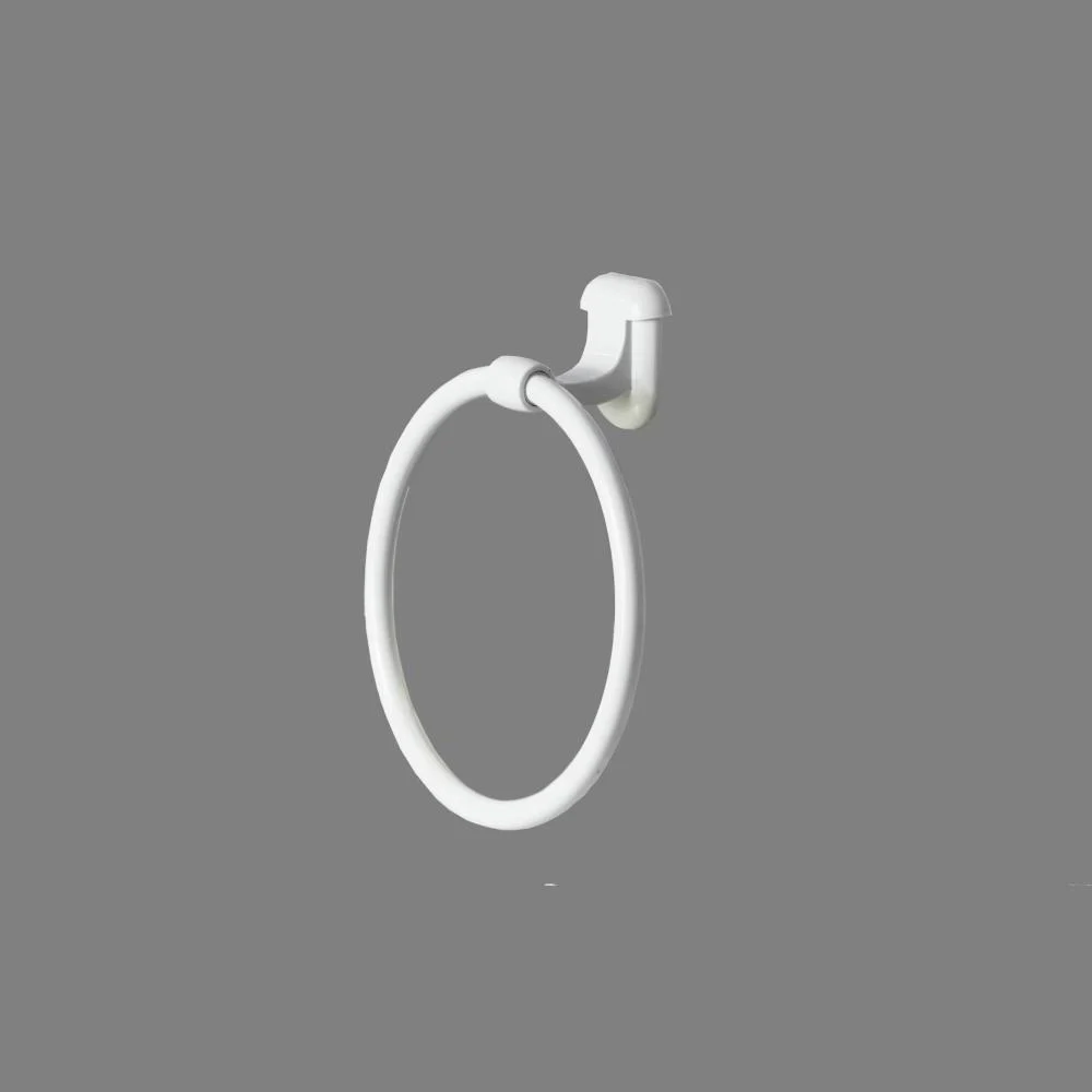 ABS White Plastic Towel Ring