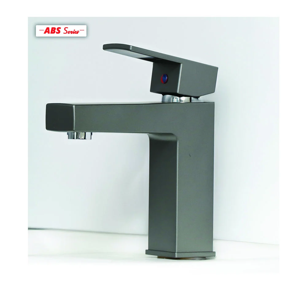 Square ( ABS ) Basin Mixer - Gun Grey