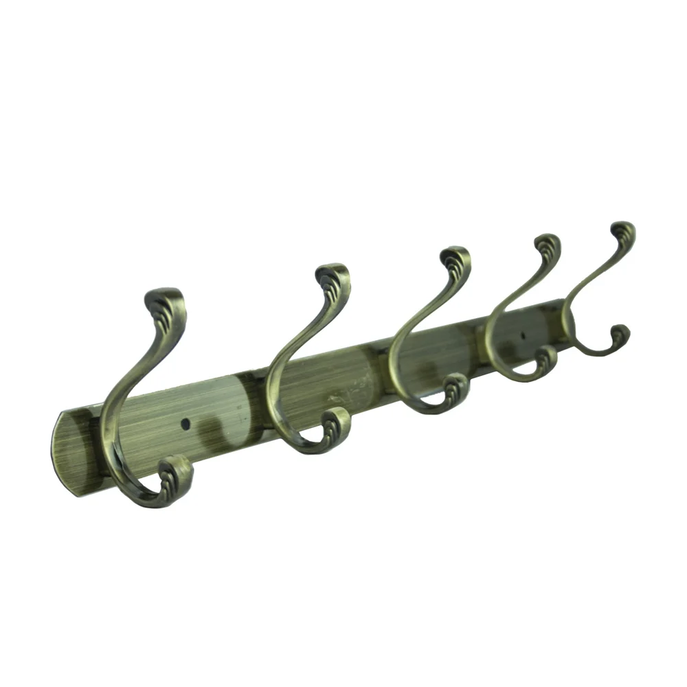 ( C027 - 5 Hooks , Double Antique Brass )