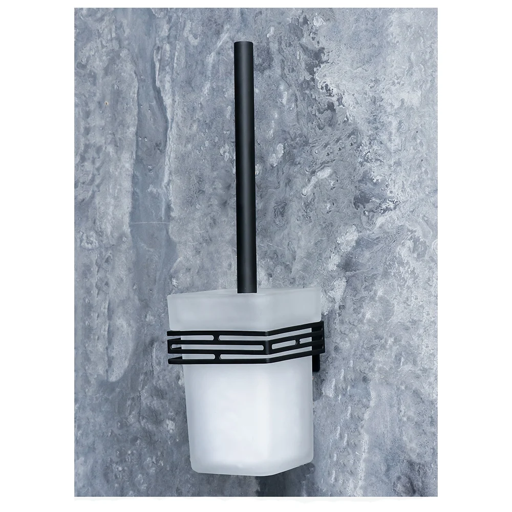 Square Toilet Brush - Black