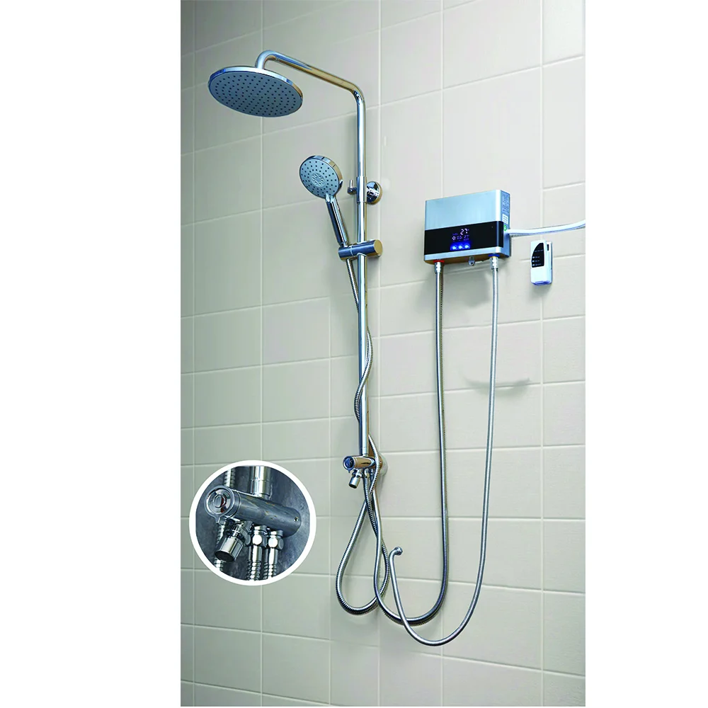 3 Way Single Shower + Digital Instant Shower Heater - Mirror