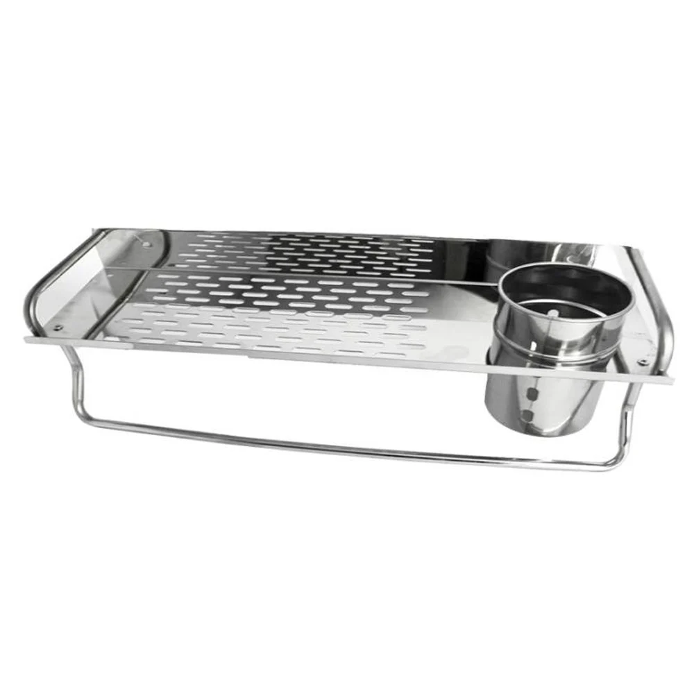 BY 150 Single Rectangle Shelf with a Toothbrush Cup 40 cm