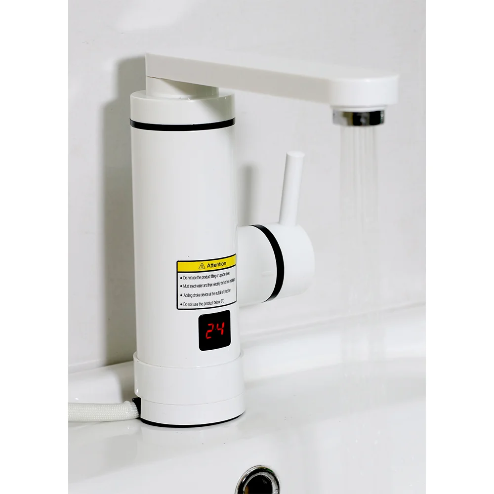 Instant Water Heater Basin Tap - White