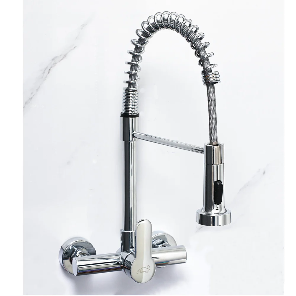 Premium(ss304) Wall Kitchen Mixer-chrome