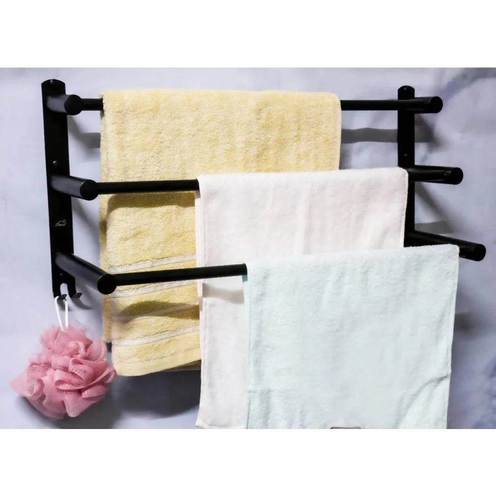( SS304 Triple Towel Bar - 60cm Black )