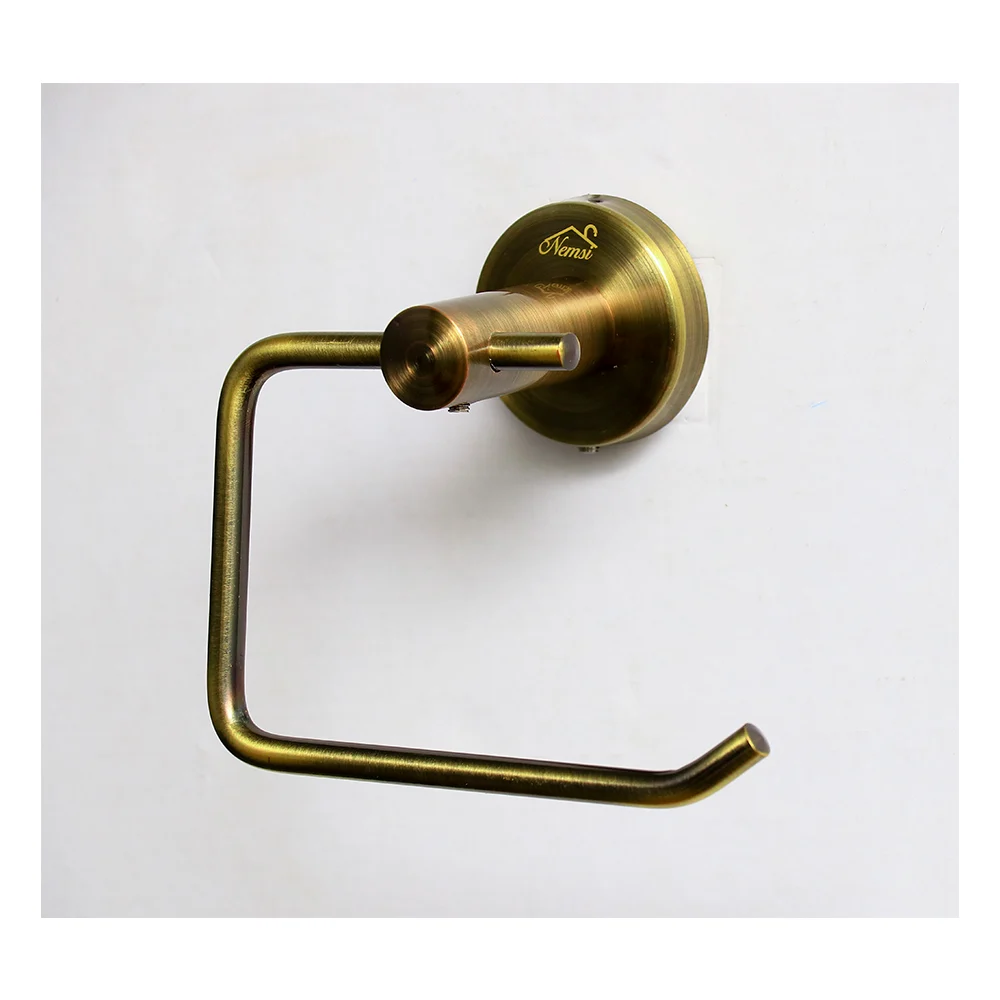 Round base (SS304) Tissue holder - Antique brass