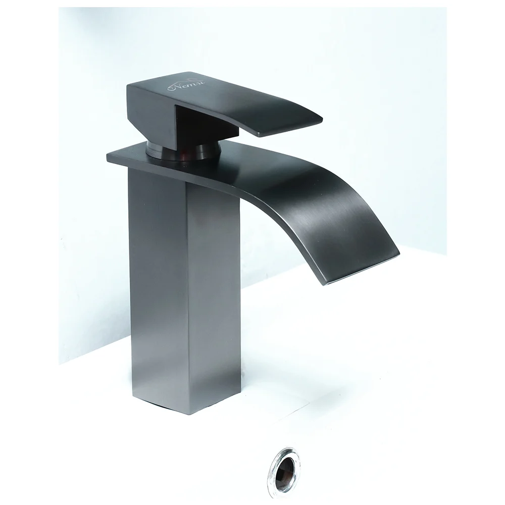 Premium Gun Grey Waterfall Basin Mixer SS304