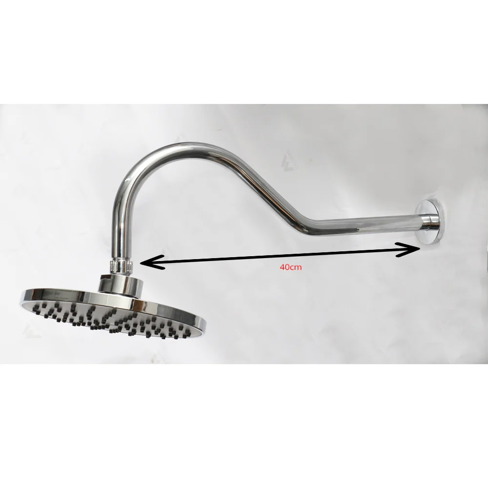 40CM Curved Arm + 8" Shower Head ( SS304 ) - Mirror