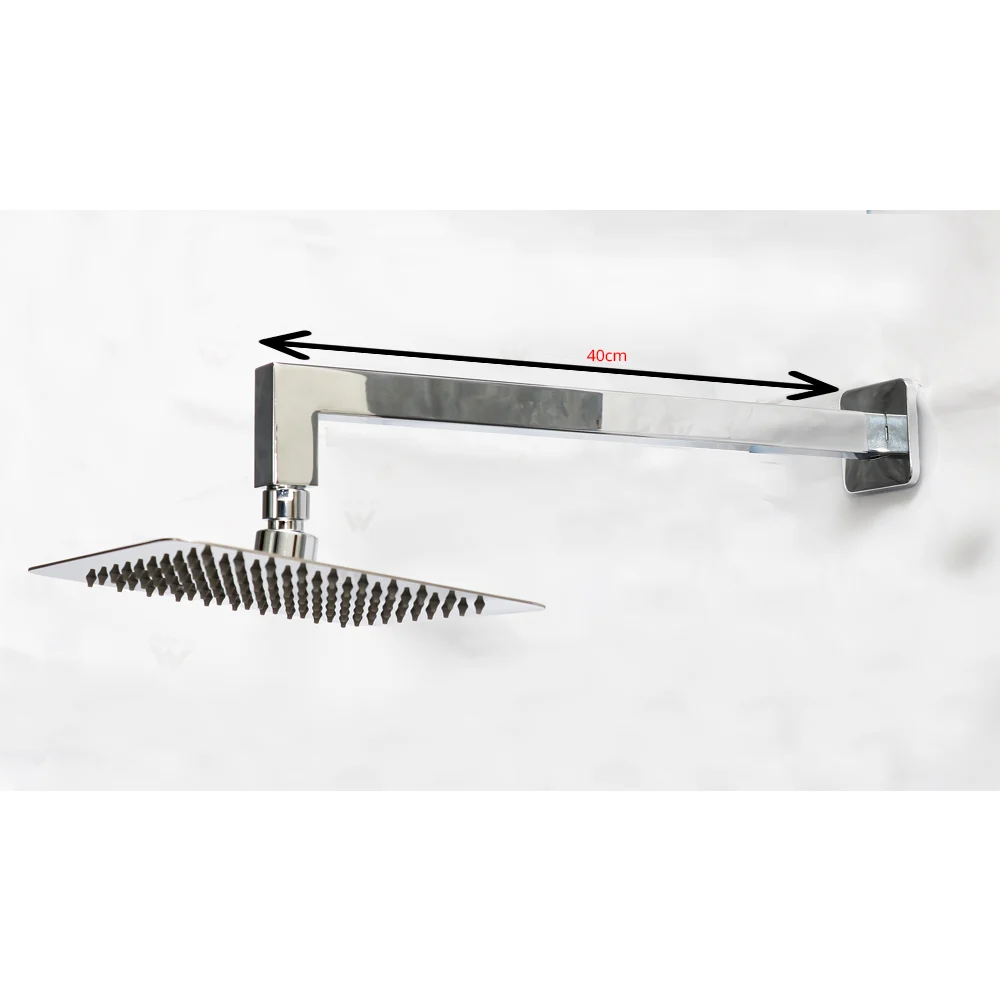 40CM Square Arm + 8" Square Shower Head ( SS304 ) - Mirror
