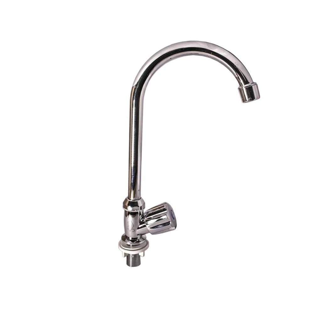 Long Neck Kitchen Pillar Tap - Chrome Plated ABS