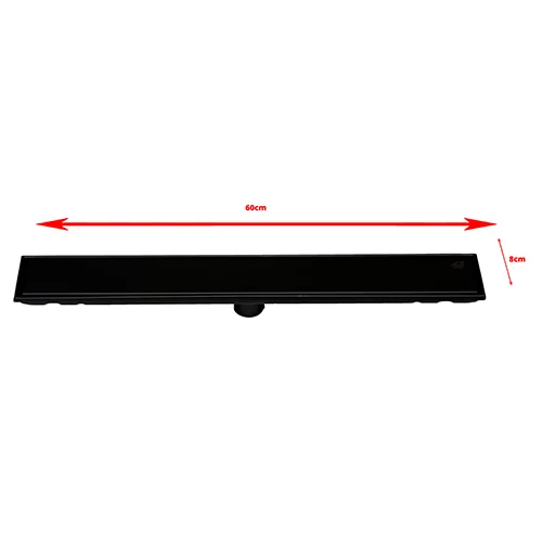 Premium (SS304) Floor Drain 60*8cm - Black