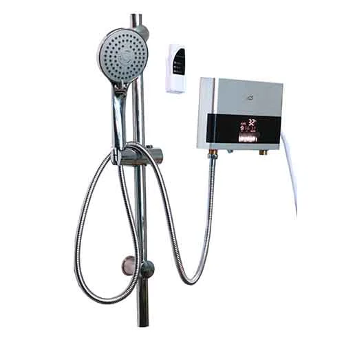 Digital Shower Heater + Adjustable Shower Hand + Swivel Rail