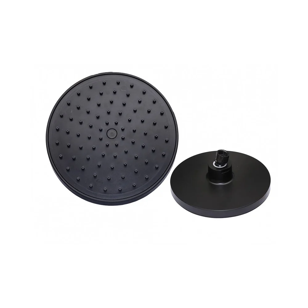 8" Black Shower Head - Round