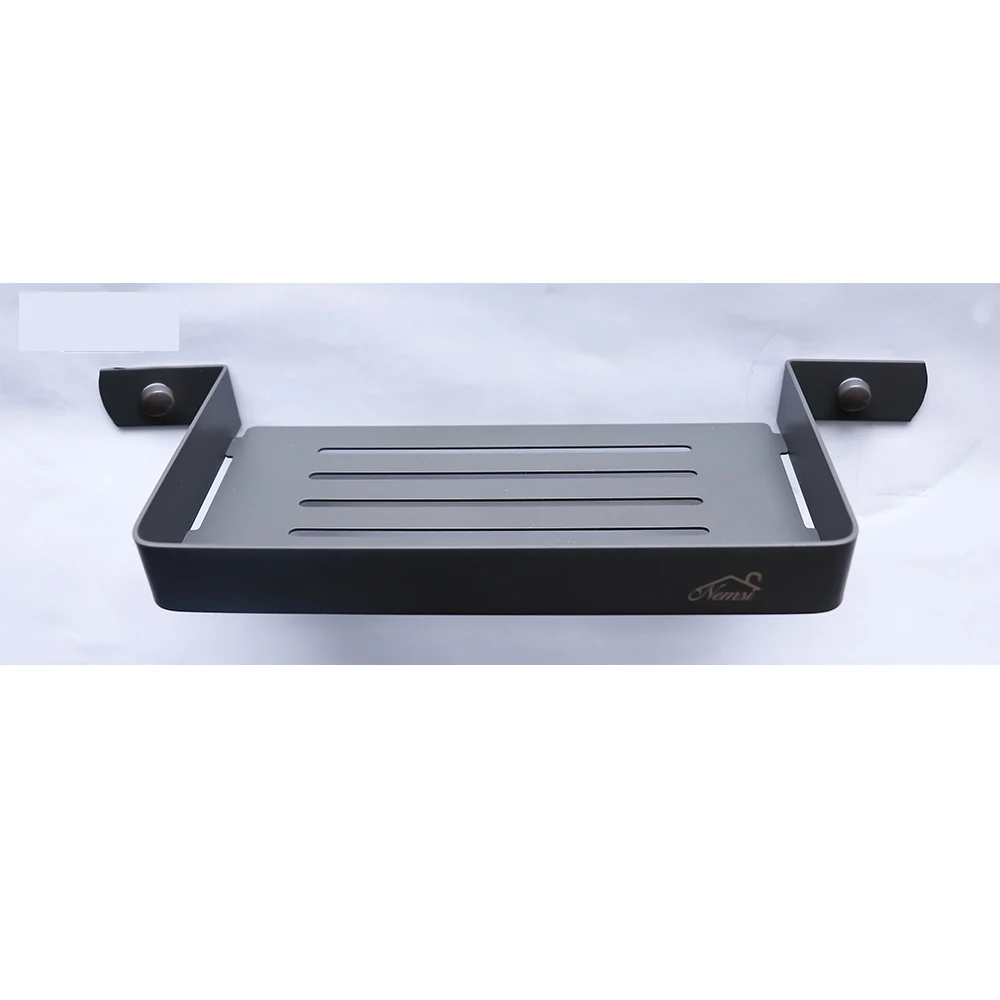 Rectangle shelf 20 x 10cm Gun-Grey