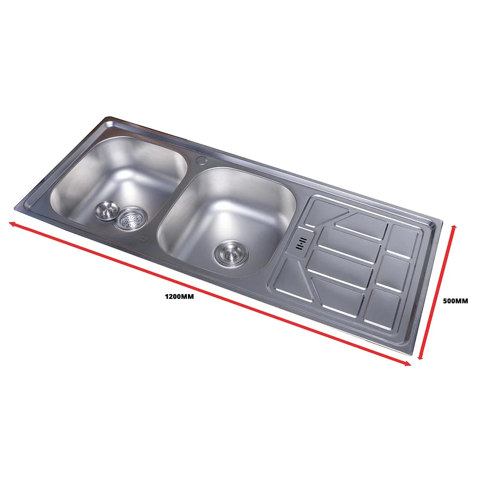 Premium - D. Bowl & Drain Sink SS304 ( 500 * 1160 mm )