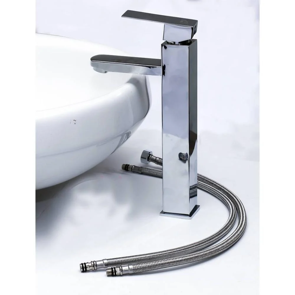 High Square Basin Mixer ( SS304 ) - Mirror