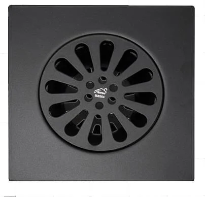 D2379-FLOOR STRAINER 15CMX15CM- BLACK
