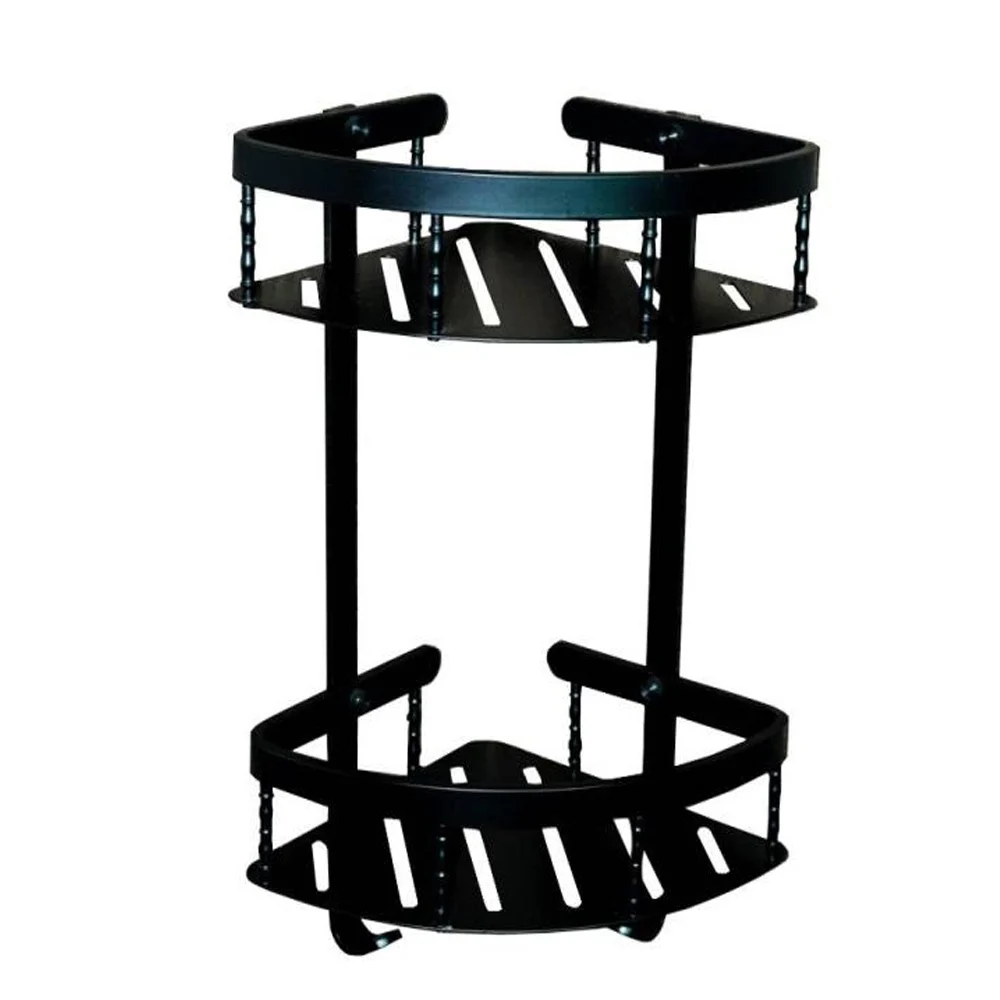 High Density Double Corner Shelf - Black