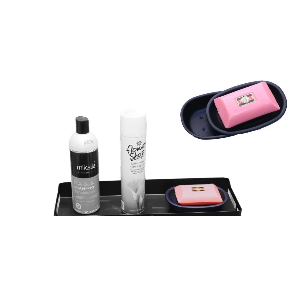 Double Bowl Soap Dish - Black