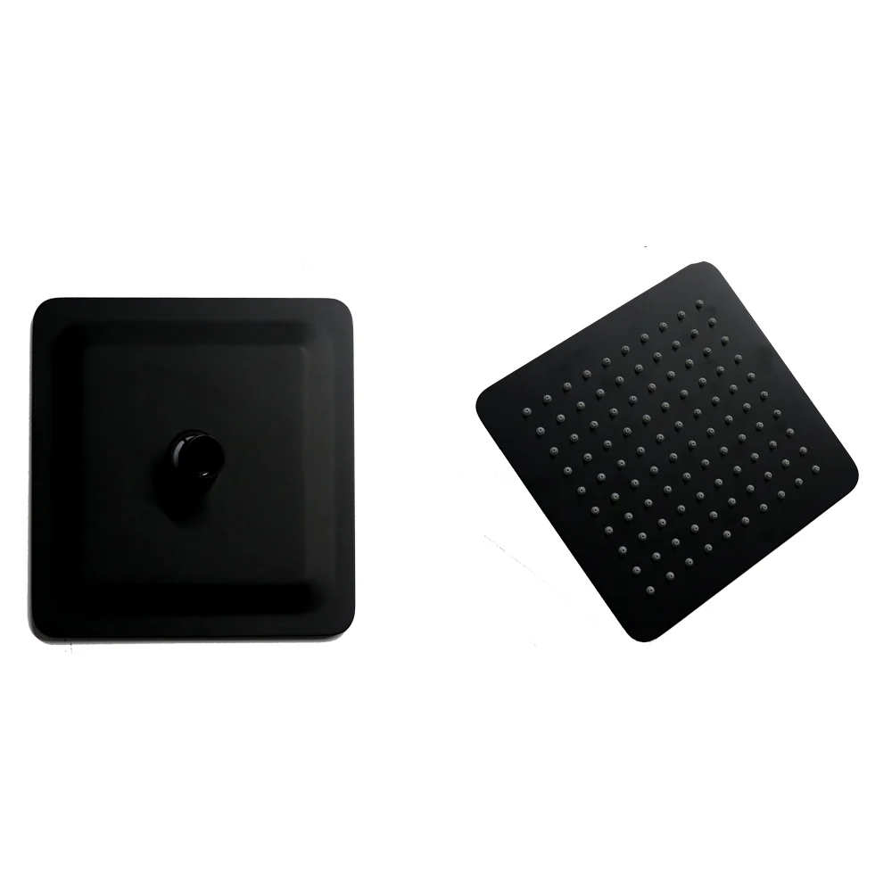 8" ( SS304 ) Square Shower Head - Black