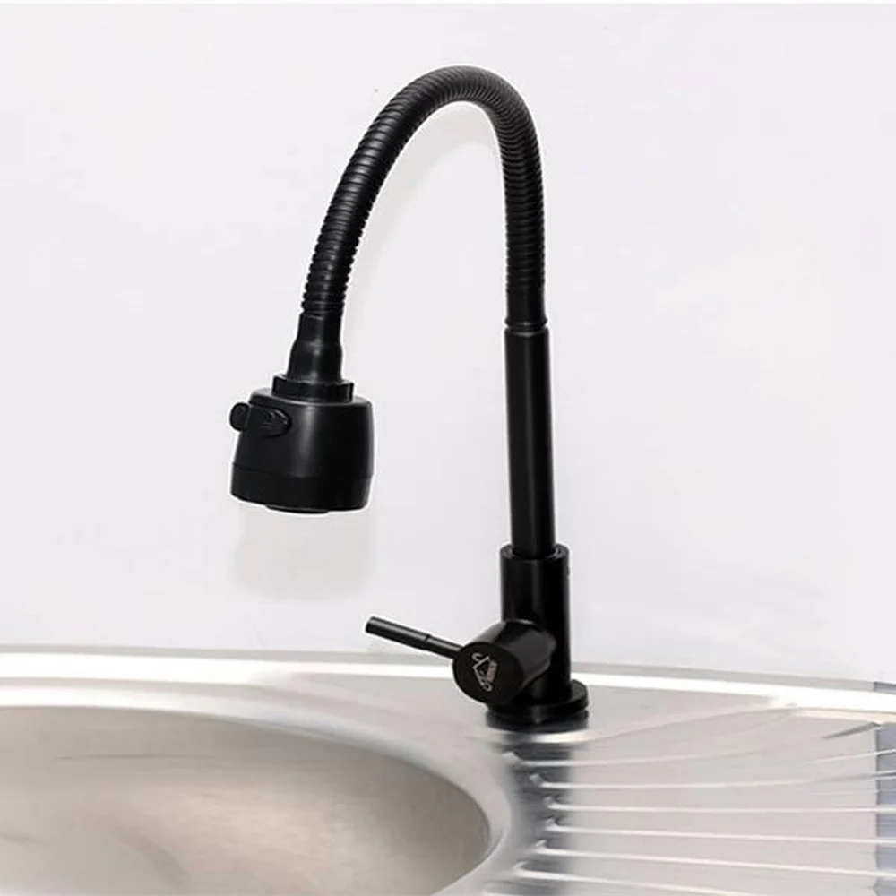 Black Kitchen Pillar Tap