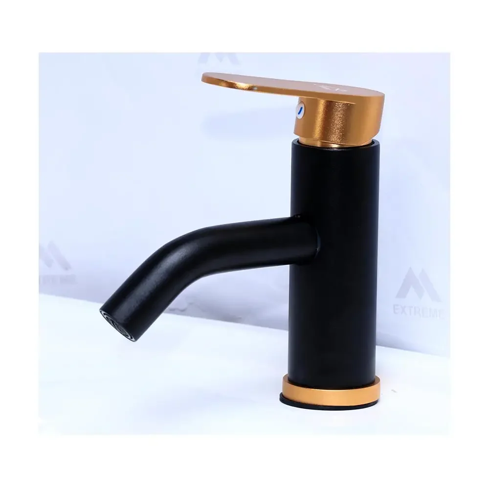 Aluminium Basin Mixer , Black & Gold
